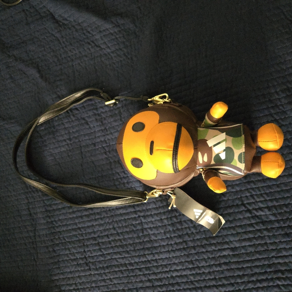 Adidas Bape Milo Bag One Size JZ7448 Auburn New With Tags 102025 - Picture 10 of 10